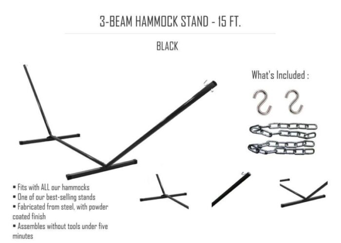 3 BEAM HAMMOCK STAND 15 FTmod