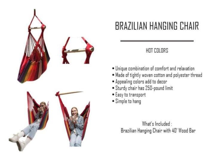 BRAZILIAN HANGING CHAIR HOT COLORS