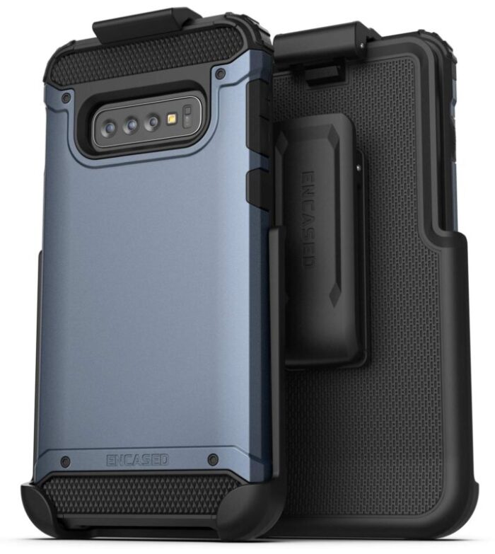 Galaxy S10 Scorpio Case and Holster Blue Encased SS80BL HL