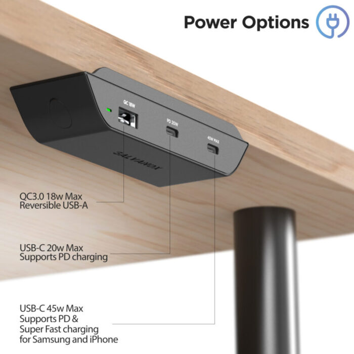 Galvanox 3 Port Desktop Power Rail PR500 3