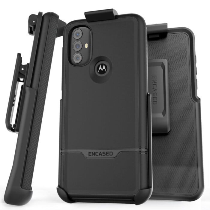 Moto G Power 2022 Rebel Case with Belt Clip Holster Black RB222BKHL