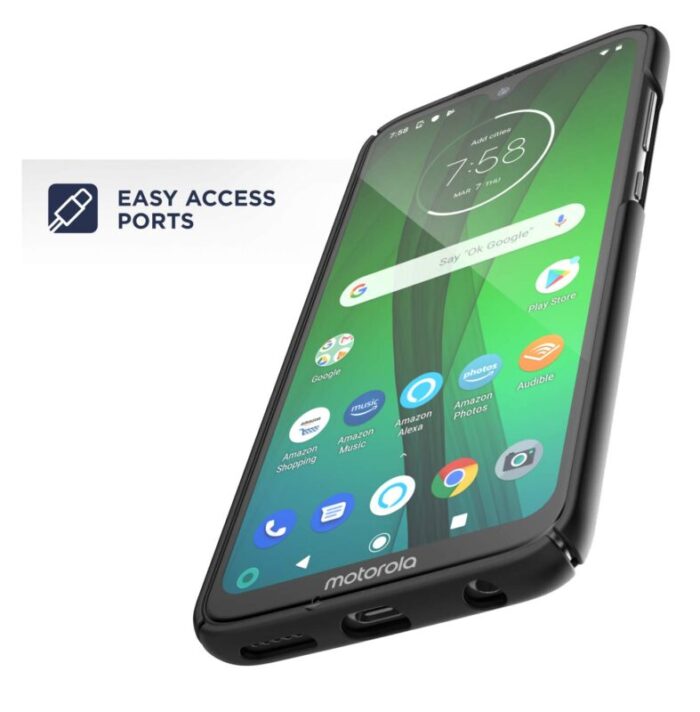 Moto G7 Slimline Case And Holster Black Black SL82 4