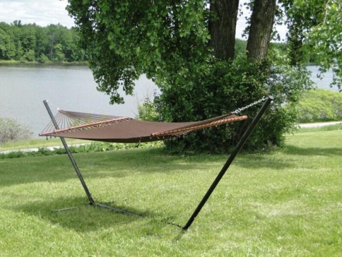 Polyester Rope Hammock 3 Beam Stand Treeka 1