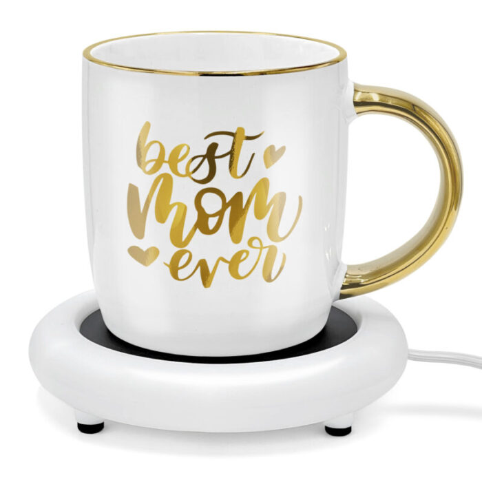 SoHo 12oz Ceramic Coffee Mug Best Mom Ever with Warmer CCM60117W 6