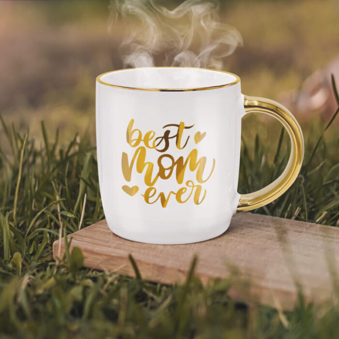 SoHo 12oz Ceramic Coffee Mug Best Mom Ever with Warmer CCM60117W 7