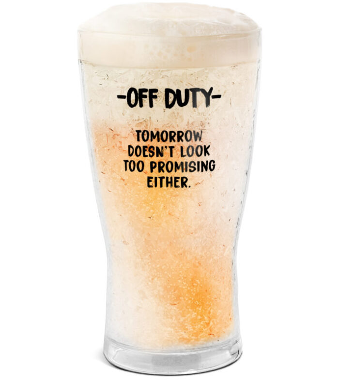 SoHo Freezer Mug OFF DUTY TOMORROW DOESNT LOOK TOO PROMISING EITHER FI1410 7