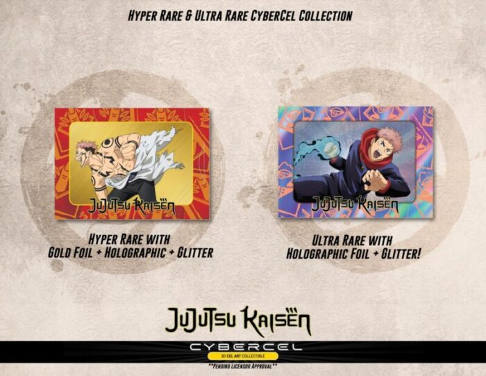 cybercel collectible art cards jujutsu kaisen series 1 sealed foil pack action toy figures spastic pops 480427