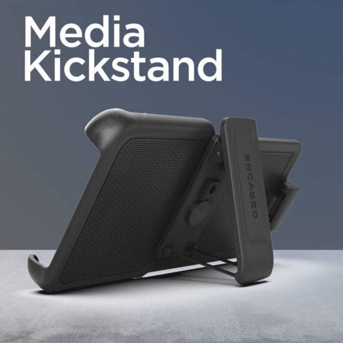 encased phone holster media kickstand 1