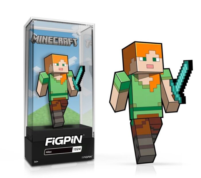 figpin classic minecraft alex 1324 action toy figures spastic pops 350346