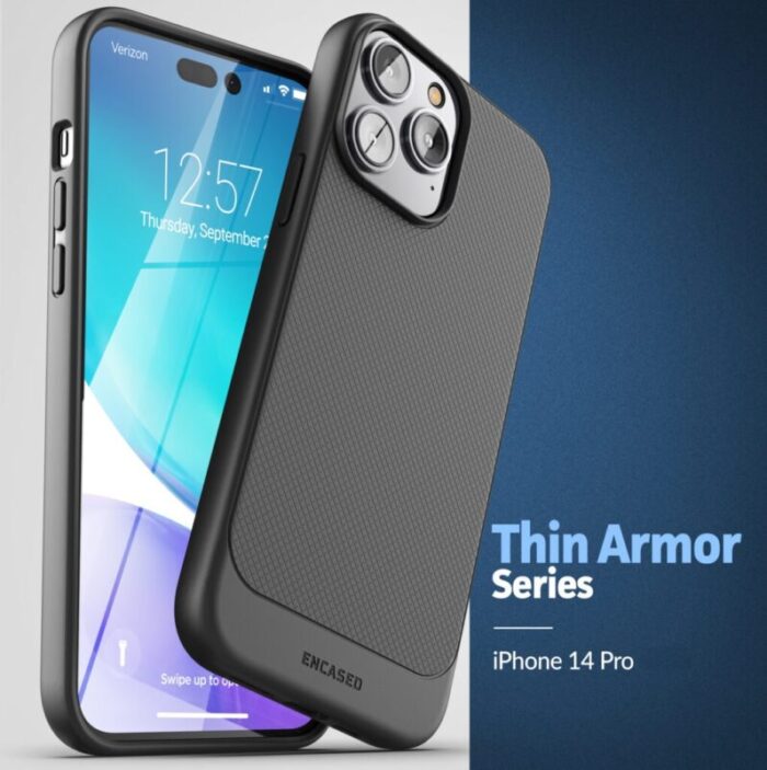 iPhone 14 Pro Thin Armor Case with Screen Protector TA255BKHL 2