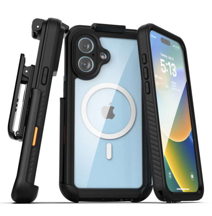 iPhone 16 Waterproof Magsafe Case with Belt Clip Holster EWP439HL