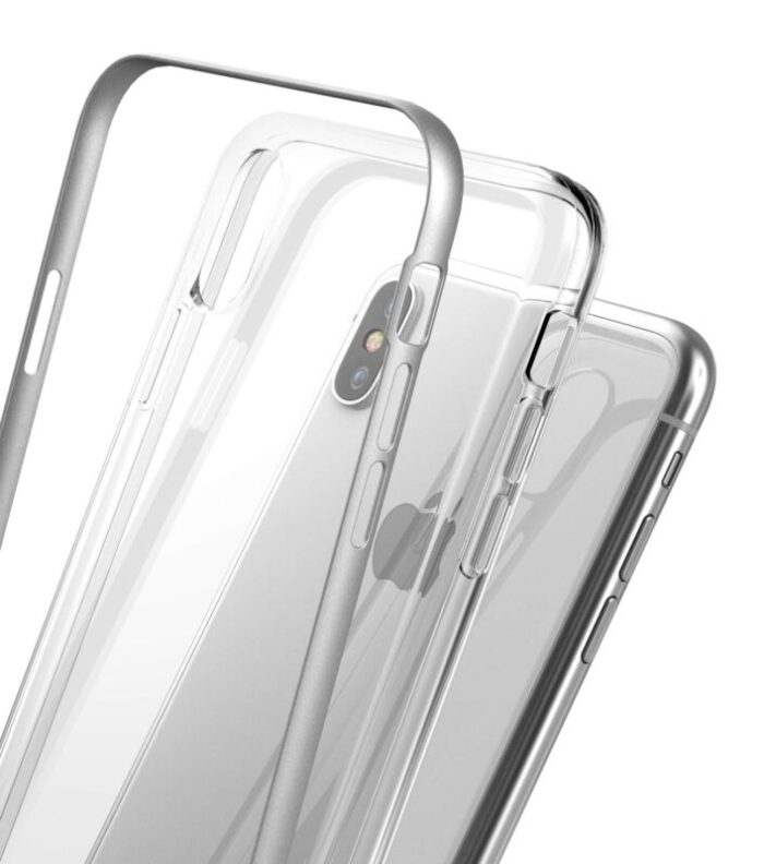 iPhone Xs Max Reveal Case Silver Encased RV72SL 1