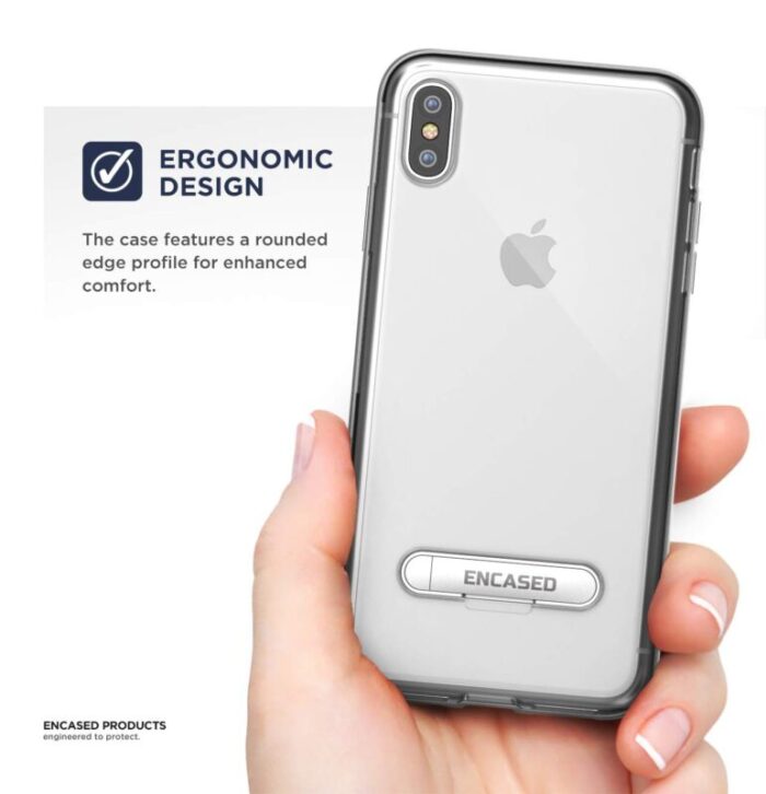 iPhone Xs Max Reveal Case Silver Encased RV72SL 3