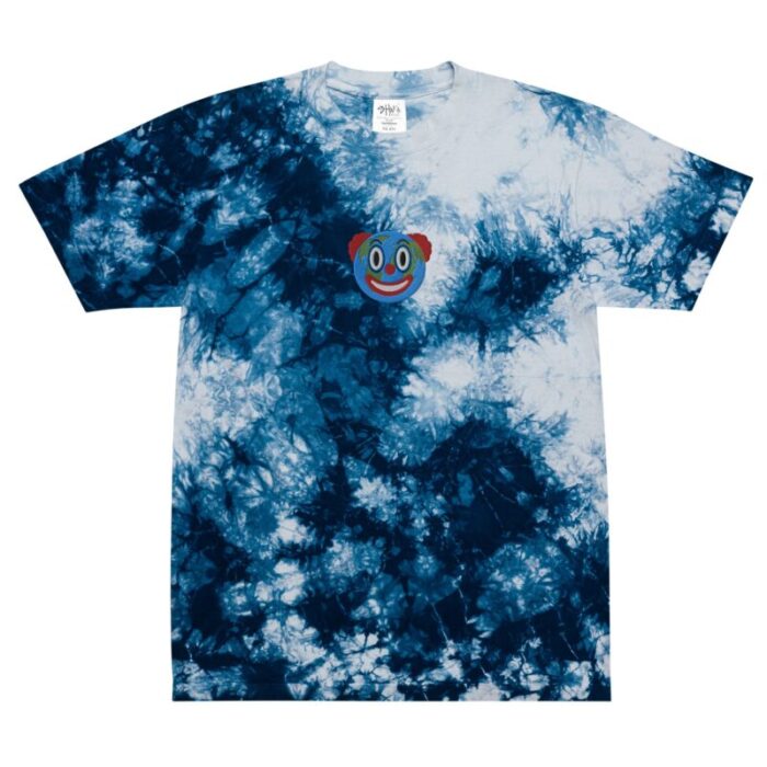 oversized tie dye t shirt navy white front 64f5e92261227