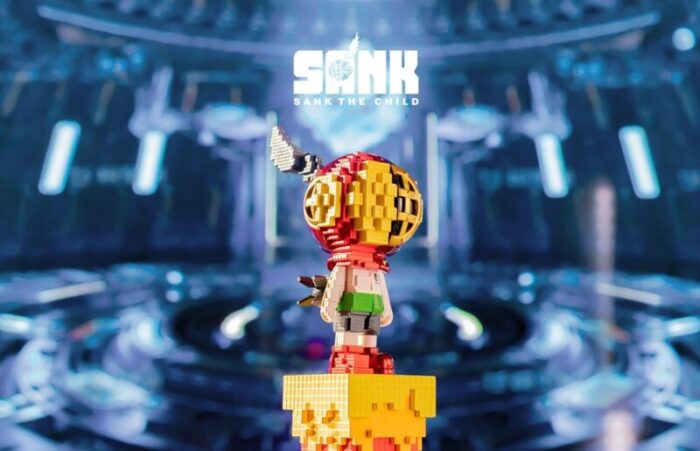 sank toys le499 cang ke xiang su xi lie yuan zi chao neng sank pixel series atom spastic pops 787333