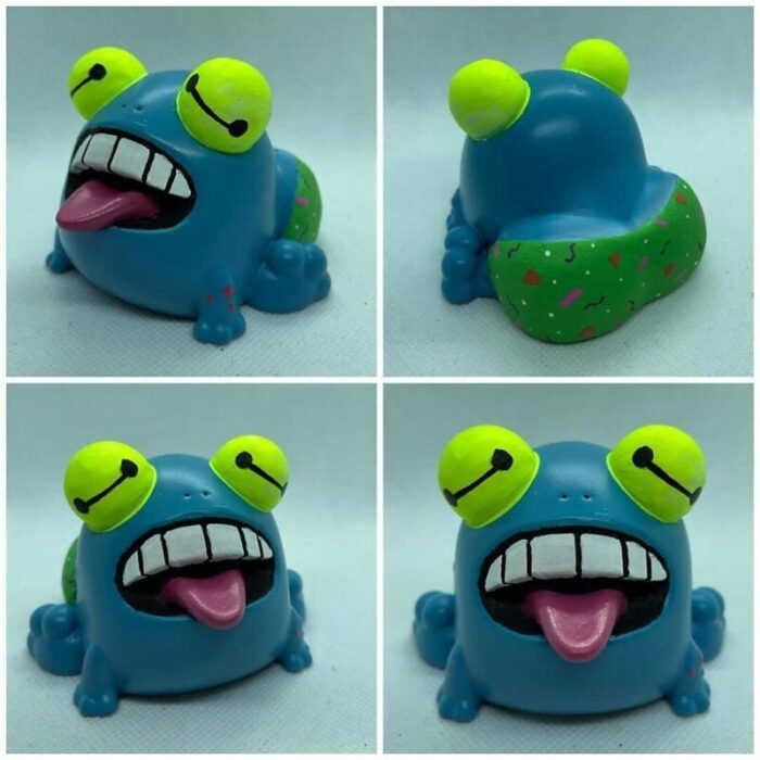 suns out buns out custom 1 of 1 ributt vinyl figure toadally here to party by bearly available spastic pops 156737